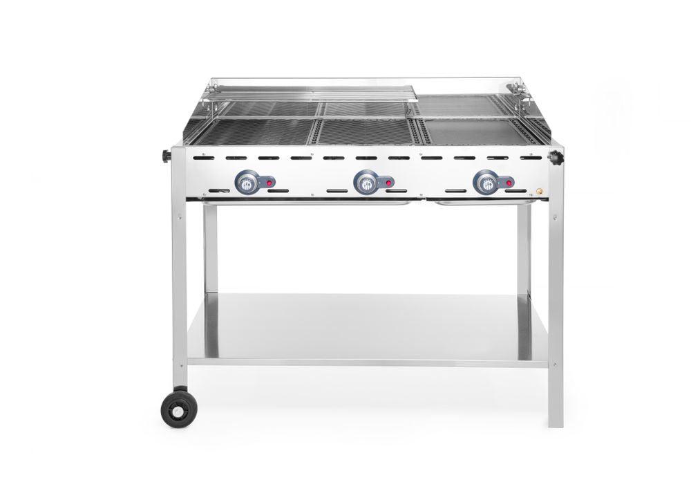 Barbecue Green Fire avec 3 brûleurs, HENDI, Profi Line, 17,4kW, 1078x612x(H)825mm