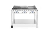 Barbecue Green Fire avec 3 brûleurs, HENDI, Profi Line, 17,4kW, 1078x612x(H)825mm