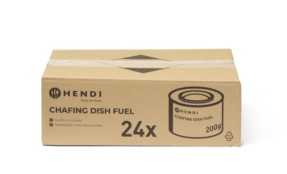 Pâte combustible pour chafing dish en boîte NL DE FR EN, HENDI, 24 u