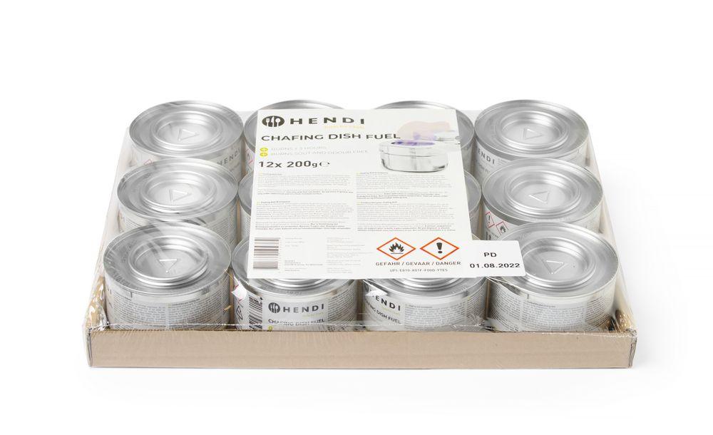 Pâte combustible pour chafing dish en boîte NL DE FR EN, HENDI, 24 u