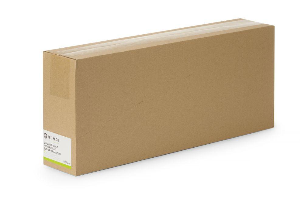 Assortiment de sciure de fumage - coffret de 9 saveurs, HENDI
