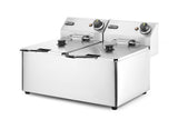 Friteuse Kitchen Line - 2x 8L, HENDI, Kitchen Line, 16L, 230V/7000W, 550x430x(H)345mm