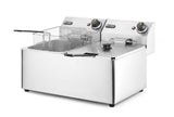 Friteuse Kitchen Line - 2x 8L, HENDI, Kitchen Line, 16L, 230V/7000W, 550x430x(H)345mm