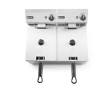 Friteuse Kitchen Line - 2x 8L, HENDI, Kitchen Line, 16L, 230V/7000W, 550x430x(H)345mm