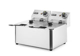 Friteuse Kitchen Line - 2x4L, HENDI, Kitchen Line, 8L, 230V/6000W, 470x380x(H)330mm