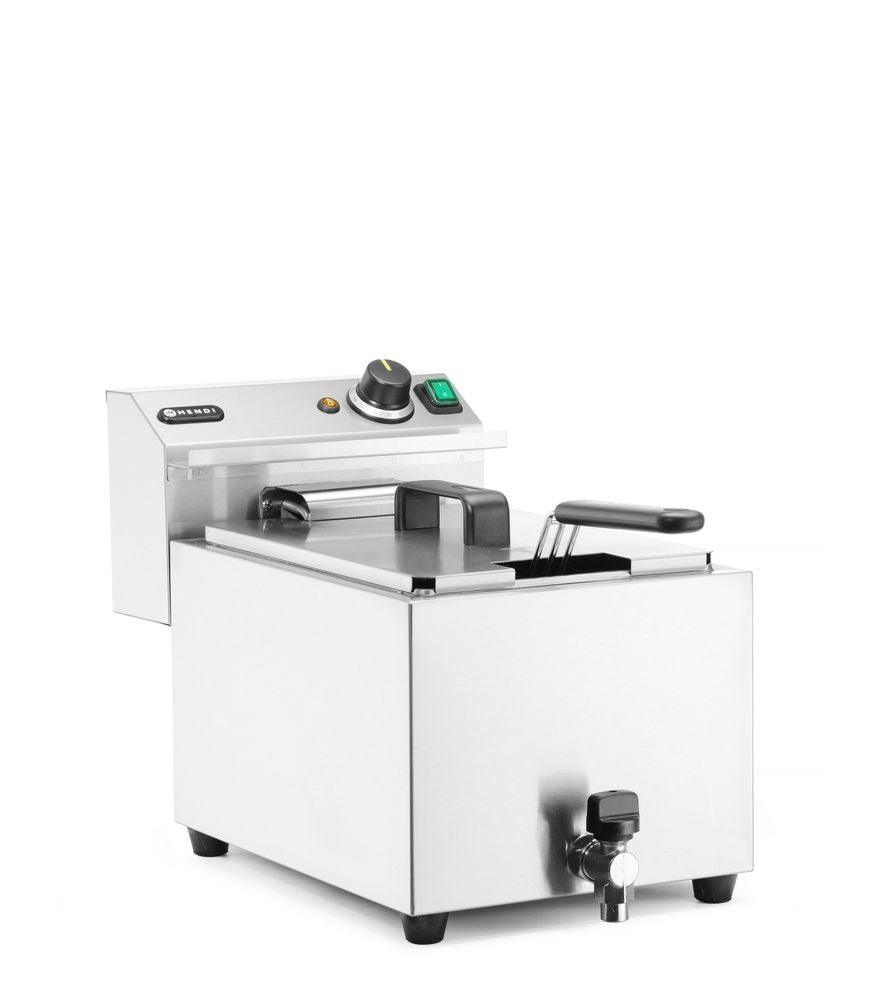 Friteuse Profi Line avec robinet de vidange - 10L - 400V, HENDI, Profi Line, 10L, 400V/6600W, 302x687x(H)375mm