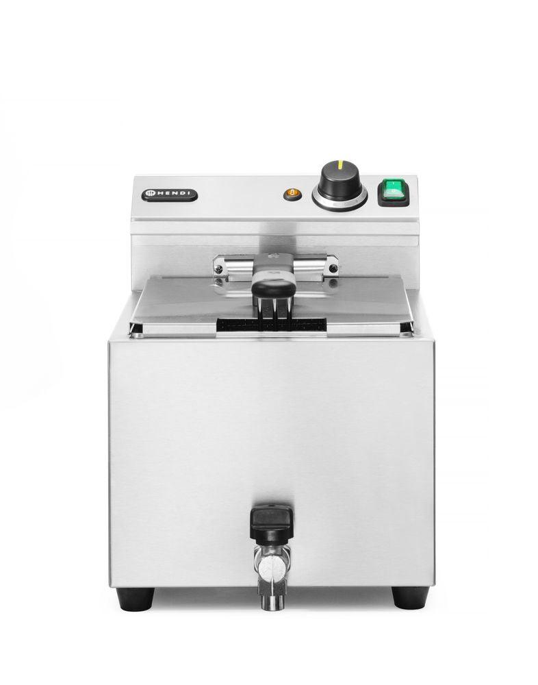 Friteuse Profi Line avec robinet de vidange - 10L - 400V, HENDI, Profi Line, 10L, 400V/6600W, 302x687x(H)375mm