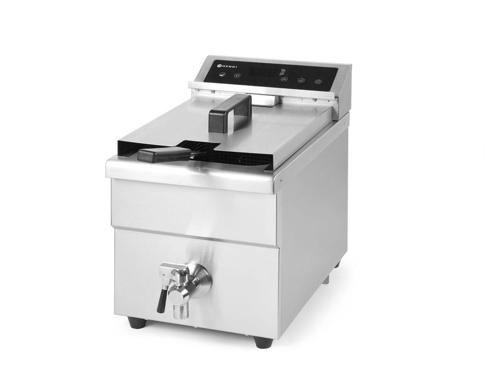 Friteuse à induction avec robinet de vidange - 8 l, HENDI, 8L, Gris, 230V/3500W, 290x485x(H)405mm