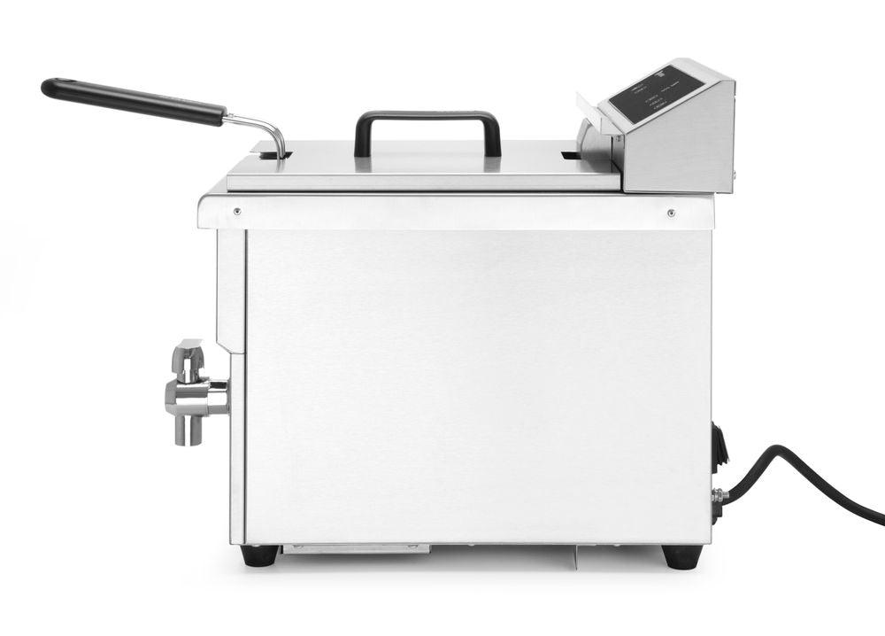 Friteuse à induction avec robinet de vidange - 8 l, HENDI, 8L, Gris, 230V/3500W, 290x485x(H)405mm