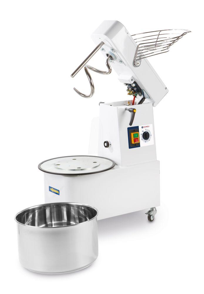 Pétrin à spiralé avec tête relevable et bol amovible, HENDI, 56 kg/h, 22L, 400V/750W, 390x670x(H)735mm
