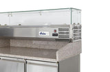 Saladette pizza 3 portes avec vitrine réfrigérée 380+40L, Arktic, 254L, 230V/400W, 1365x700x(H)1030mm