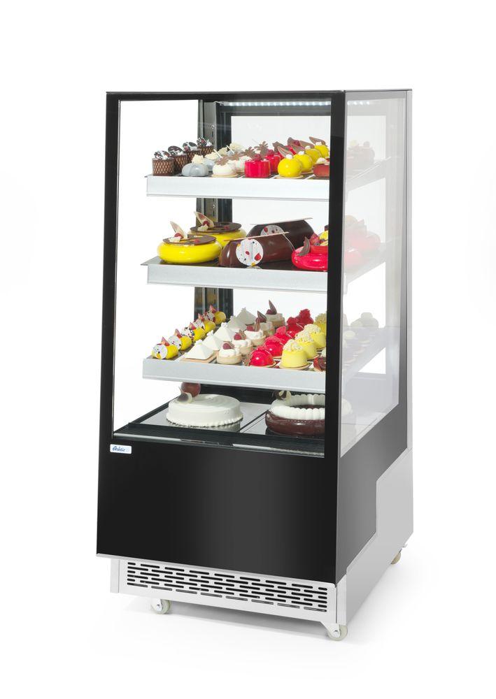 Vitrines réfrigérées avec 3 étagères inclinées, Arktic, 300L, 230V/480W, 650x805x(H)1445mm