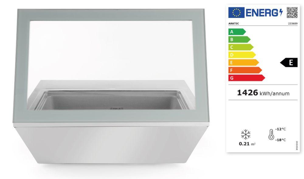 Vitrine de table réfrigérée négatif 77L, Arktic, 230V/220W, 805x666x(H)305mm