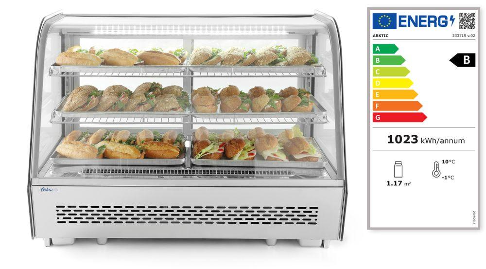 Vitrine de présentation, Arktic, 120L, 230V/160W, 686x568x(H)686mm