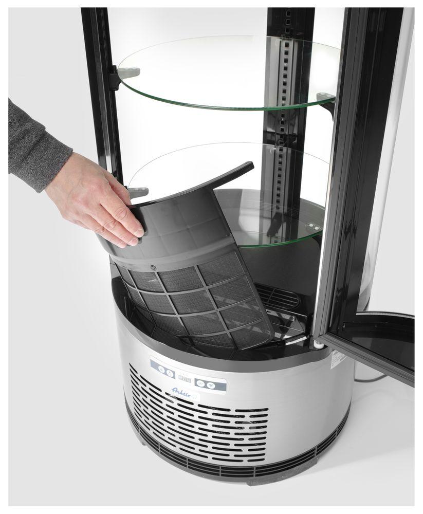 Vitrine de présentation pâtisserie ronde , Arktic, 100L, 230V/210W, ø480x(H)1030mm