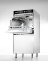 Lave-vaisselle 50x60 pour plateaux et casseroles – à commande électronique, avec système de dosage de détergent et pompe de vidange, HENDI, 400V/7100W, 595x730x(H)1340mm