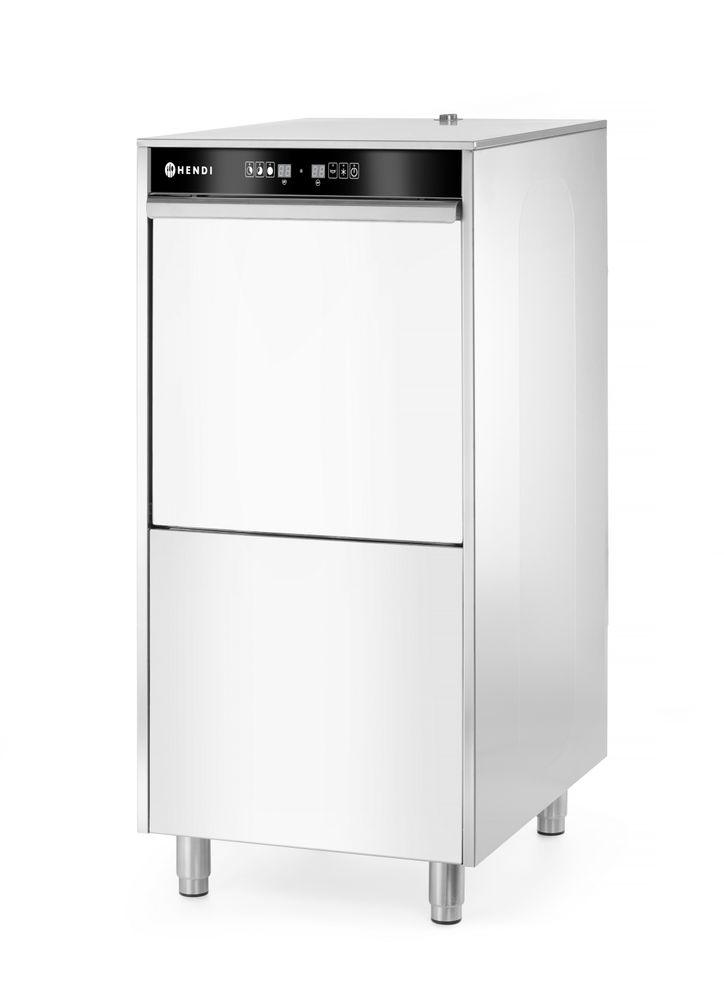 Lave-vaisselle 50x60 pour plateaux et casseroles – à commande électronique, avec système de dosage de détergent et pompe de vidange, HENDI, 400V/7100W, 595x730x(H)1340mm