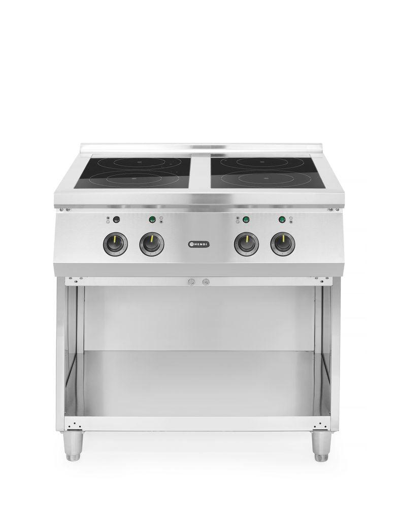 Cuisinière à induction avec 4 foyers, HENDI, 400V/17000W, 800x700x(H)870mm