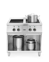 Cuisinière à induction avec 4 foyers, HENDI, 400V/17000W, 800x700x(H)870mm