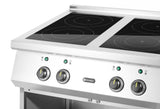Cuisinière à induction avec 4 foyers, HENDI, 400V/17000W, 800x700x(H)870mm