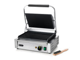 Grill de contact "Panini", HENDI, dessus et dessous rainurés, 230V/2200W, 430x370x(H)210mm