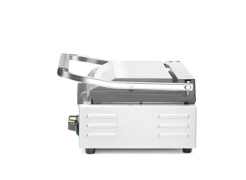 Grill de contact Panini, HENDI, dessus rainuré et dessous lisse, 230V/2200W, 430x370x(H)210mm