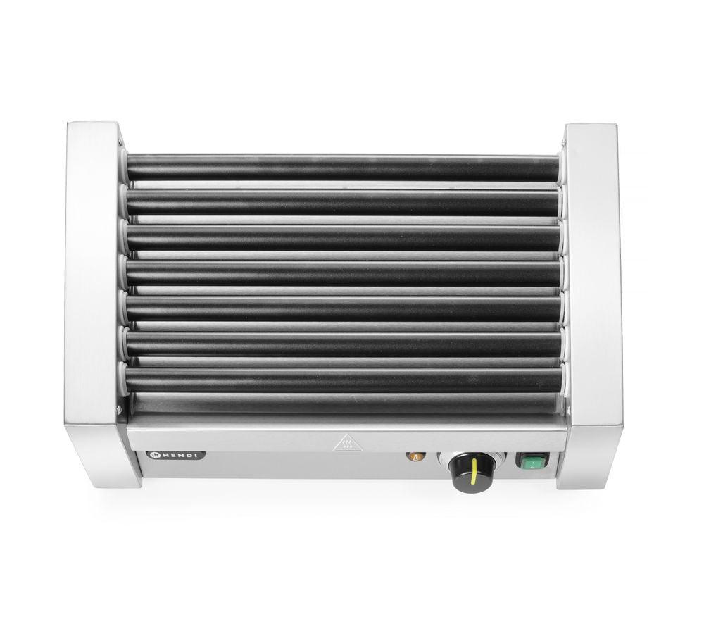 Grill roulant pour saucisses - Une zone, HENDI, 7 rouleaux, 230V/740W, 520x325x(H)175mm