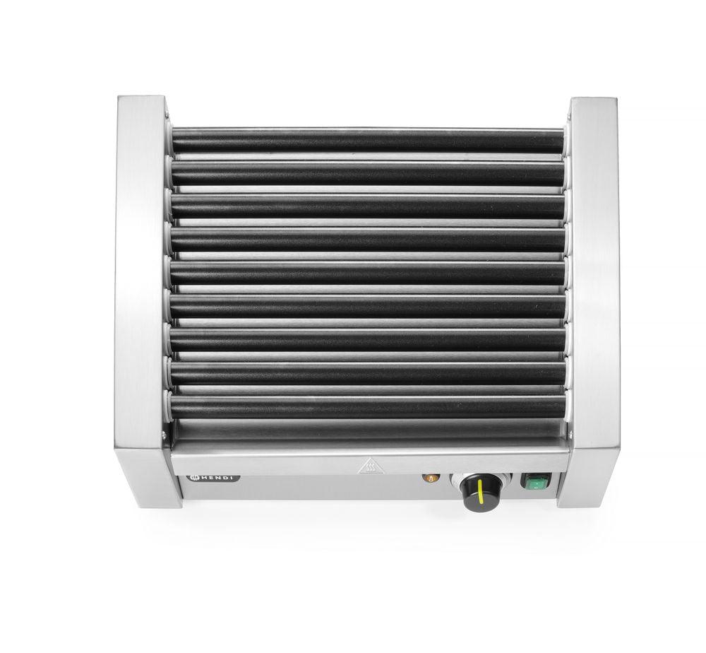 Grill roulant pour saucisses - Une zone, HENDI, 9 rouleaux, 230V/940W, 520x400x(H)175mm