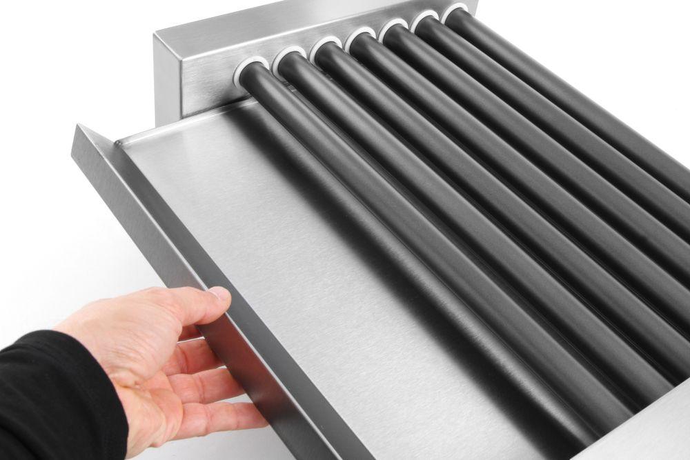 Grill roulant pour saucisses - Une zone, HENDI, 9 rouleaux, 230V/940W, 520x400x(H)175mm