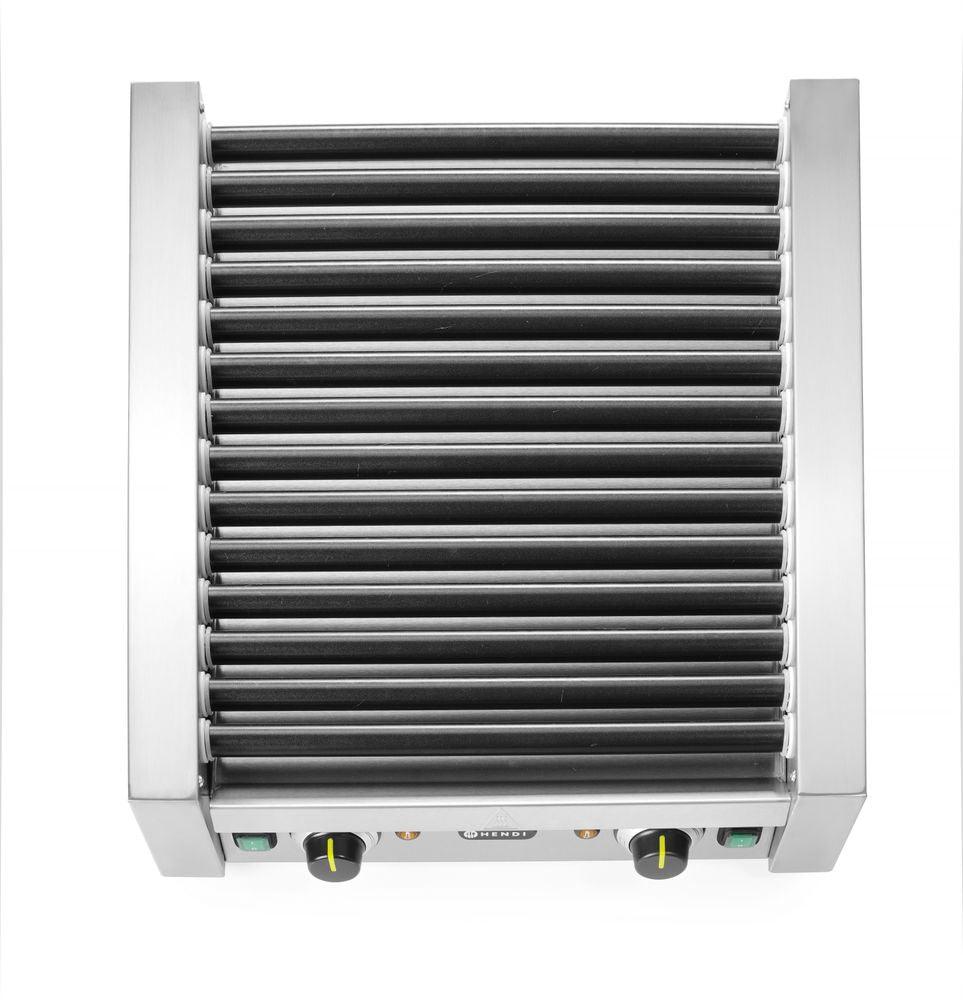 Grill roulant pour saucisses - deux zones, HENDI, 14 rouleaux, 230V/1480W, 520x591x(H)175mm