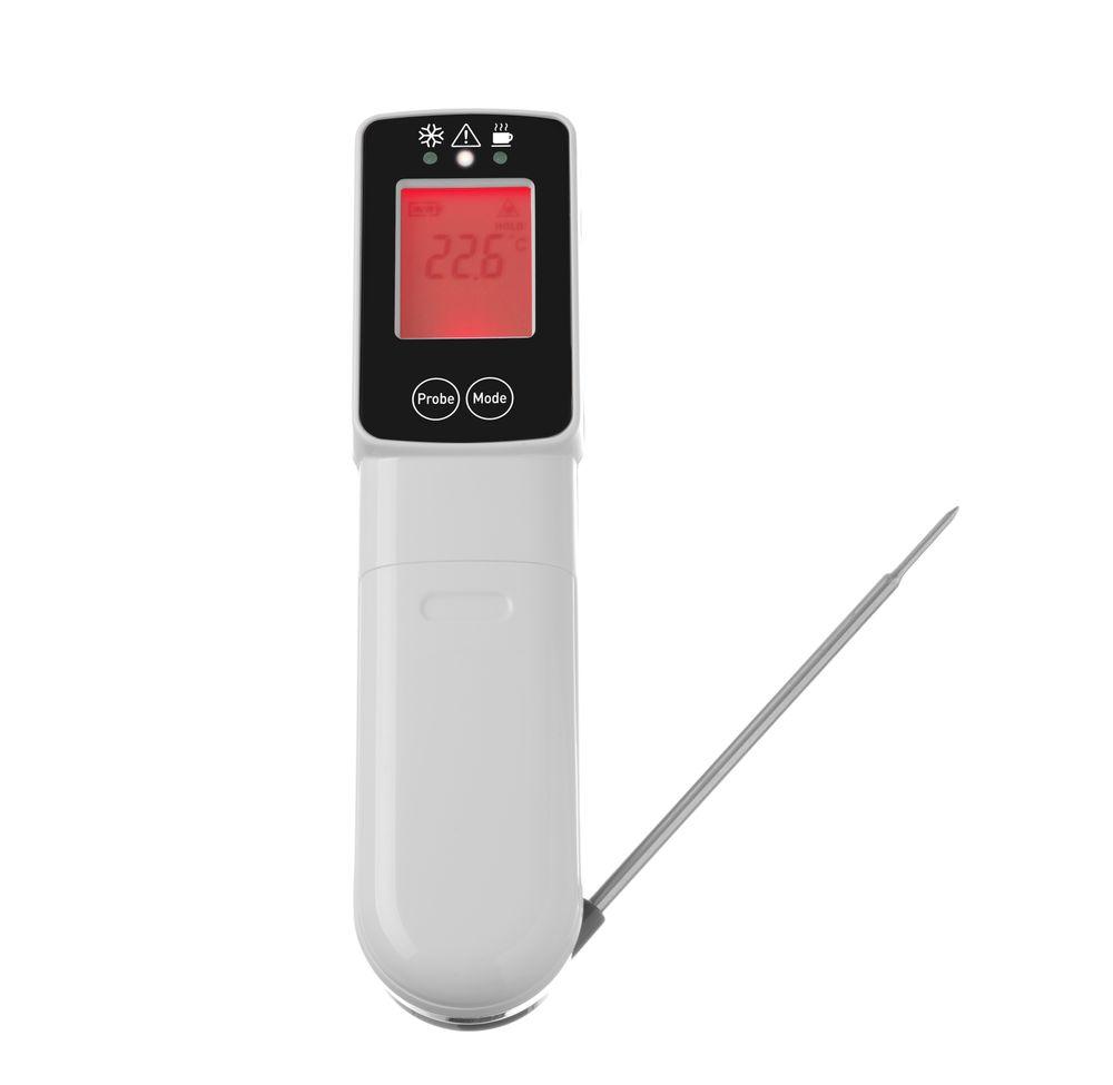 Thermomètre infrarouge avec sonde HACCP, HENDI, 39x53x(H)158mm