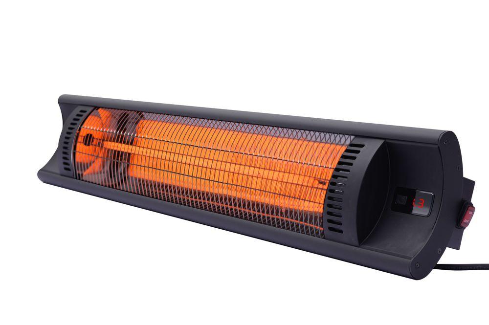 Chauffage de terrasse infrarouge Bola, HENDI, Noir, 230V/2500W, 879x85x(H)195mm