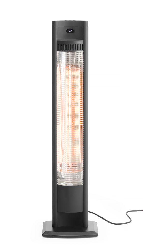 Chauffage de terrasse infrarouge Tornado, HENDI, Noir, 230V/2000W, 150x262x(H)1109mm