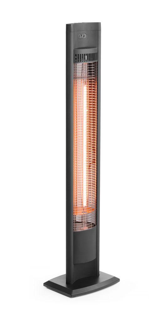 Chauffage de terrasse infrarouge Tornado, HENDI, Noir, 230V/2000W, 150x262x(H)1109mm