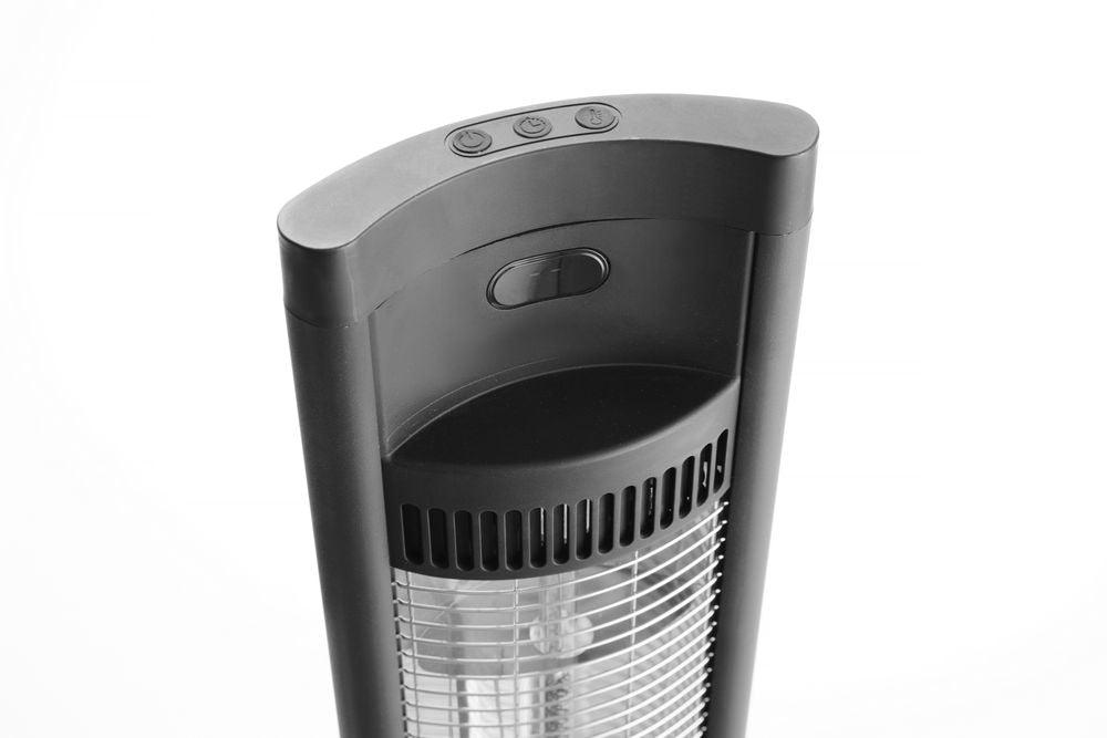 Chauffage de terrasse infrarouge Tornado, HENDI, Noir, 230V/2000W, 150x262x(H)1109mm