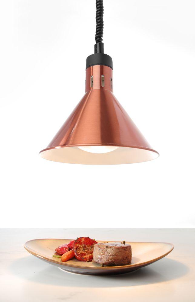 Lampe chauffante conique réglable, HENDI, Cuivre, 230V/250W, ø275x(H)250mm