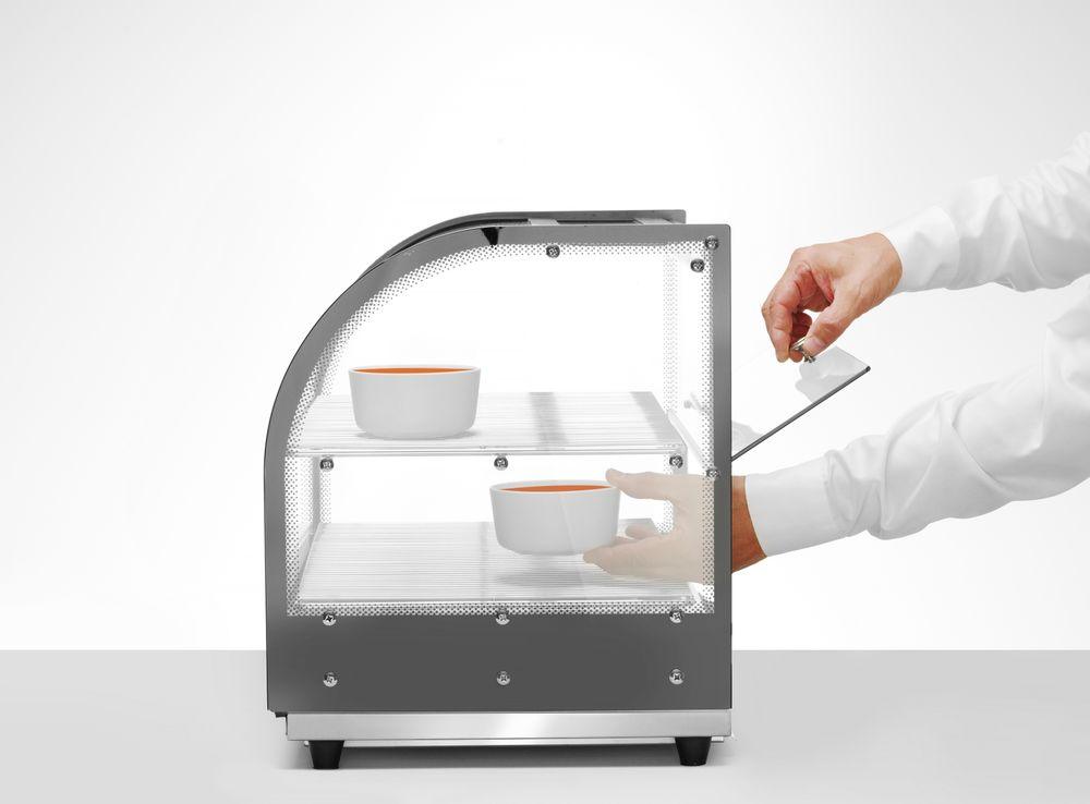 Vitrine de table chauffante deux niveaux, HENDI, deux niveaux, 230V/400W, 554x376x(H)432mm