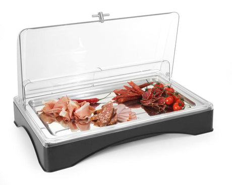 Vitrine réfrigérante avec couvercle - Gastronorme 1/1, HENDI, set, 555x357x(H)175mm