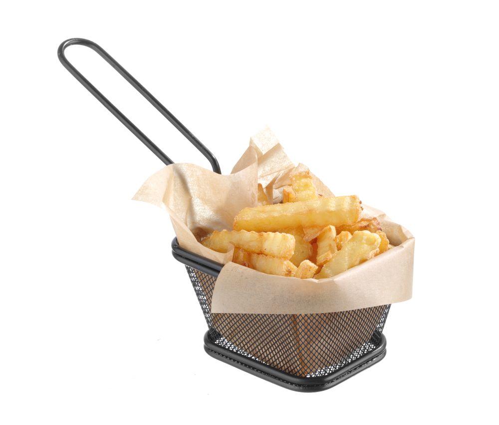 Paniers à frites miniatures empilables noir, HENDI, 130x115x(H)80mm