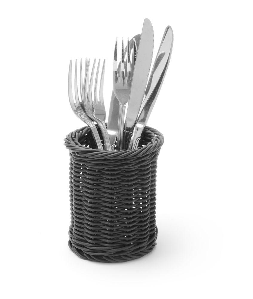 Corbeille à couvert, HENDI, Gris, ø100x(H)120mm