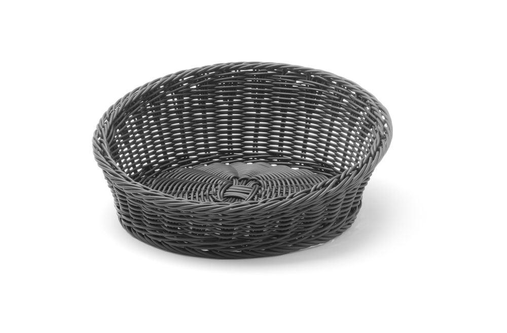 Corbeille à pain rond, HENDI, Noir, ø310x(H)120mm