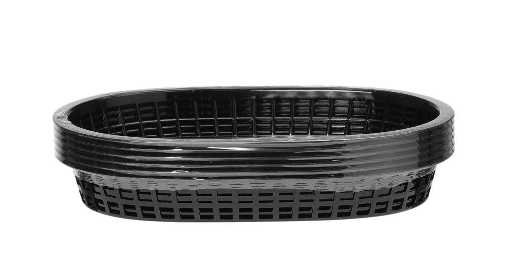 Paniers de service style fast-food, HENDI, Noir, 6 u., 275x175x(H)38mm