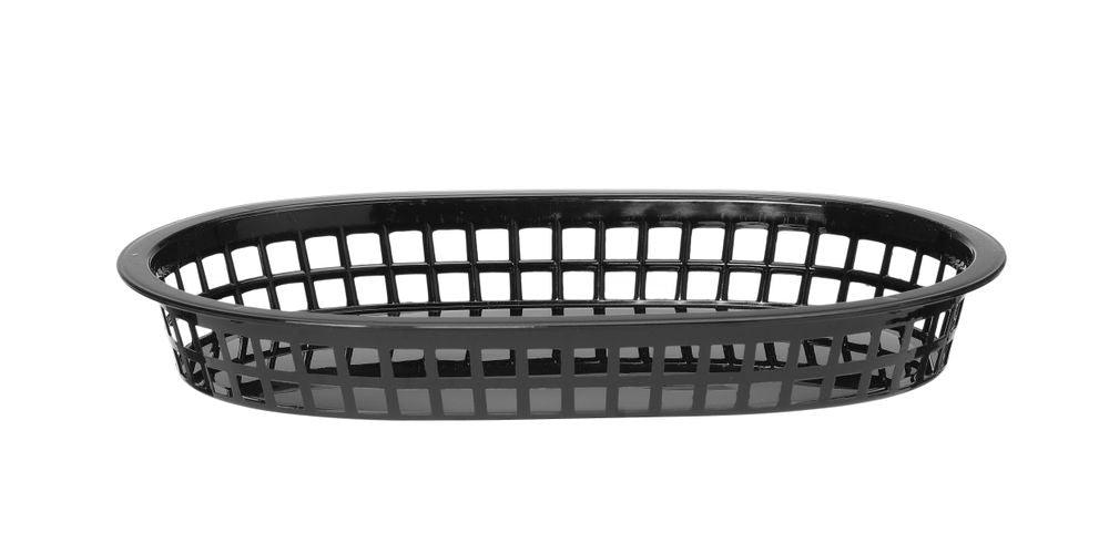 Paniers de service style fast-food, HENDI, Noir, 6 u., 275x175x(H)38mm