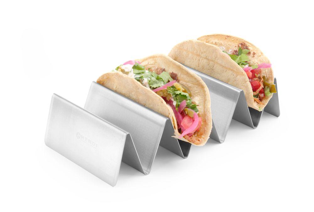 Support pour taco, HENDI, 4 fentes, 225x115x(H)50mm