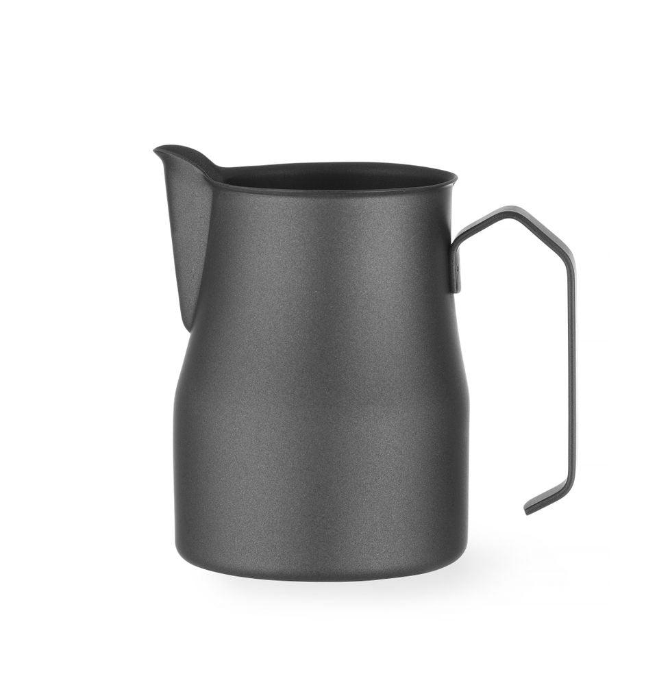 Pot à lait noir mat avec bec verseur en forme V, HENDI, 0,7L, Noir, ø84x(H)130mm