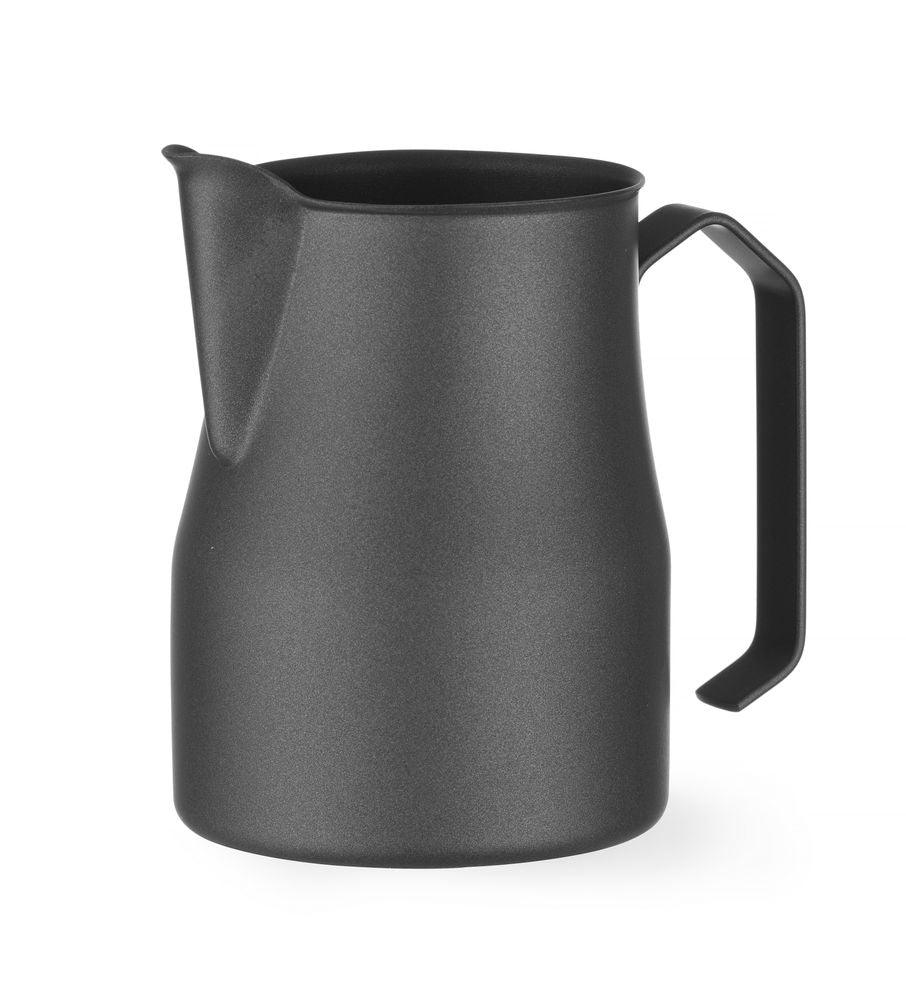 Pot à lait noir mat avec bec verseur en forme V, HENDI, 0,7L, Noir, ø84x(H)130mm