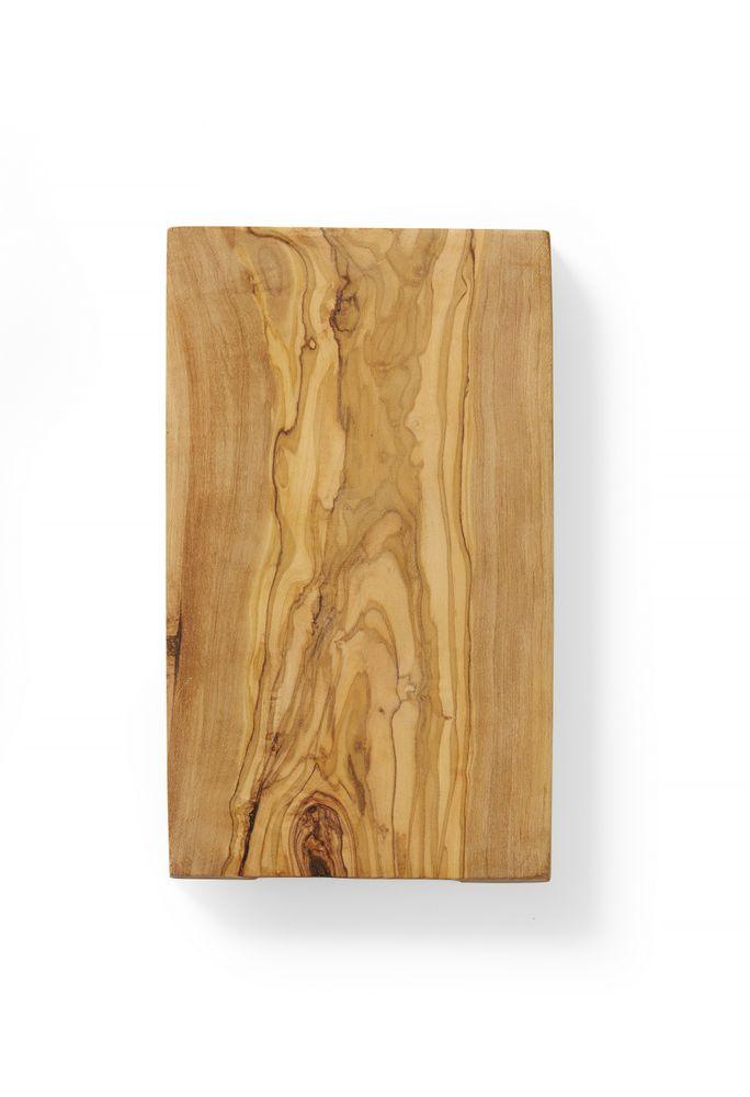 Planche à découper rectangulaire en bois d'olivier, HENDI, 250x150x(H)18mm
