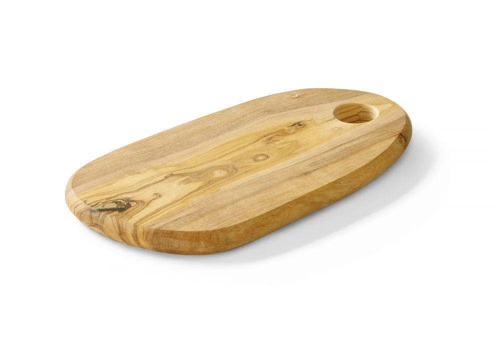 Plateau à fromage avec trou en bois d'olivier, HENDI, 250x165x(H)18mm