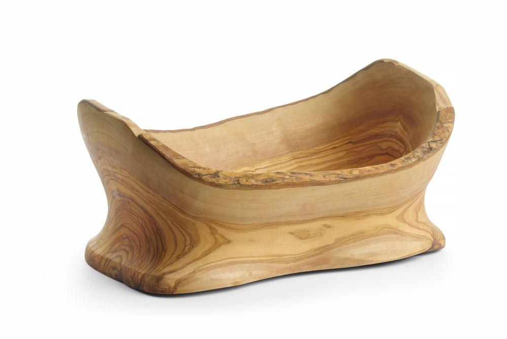 Bol décoratif en bois d’olivier, HENDI, 300x190x(H)110mm