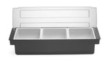 Boîte à ingrédients - 3 bacs, Bar up, Noir, 480x150x(H)100mm